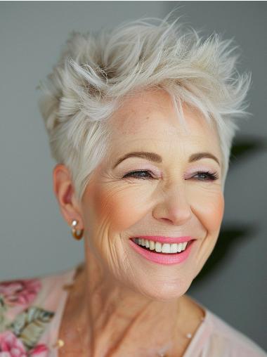 Kurze Lace Front Perücke 4 Zoll Synthetisch Boycut Für Damen