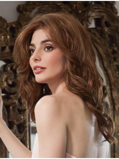 Monofilament Perücke braun Lang Echthaar Realistisch