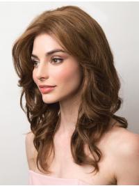 Monofilament Perücke braun Lang Echthaar Realistisch