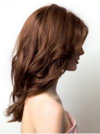 Monofilament Perücke braun Lang Echthaar Realistisch