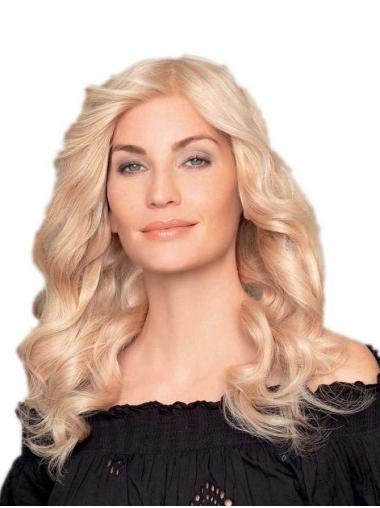 Stilvolle 18 Zoll Echthaarperücke Blond Damen