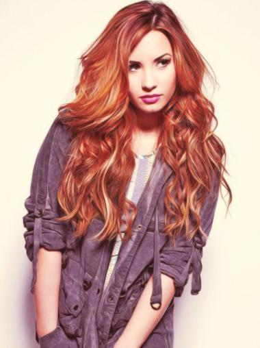 Echthaarperücke Gewellt mit Spitzenfront Natürlich