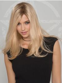 Blonde Echthaar 16" Glatt Elegant & Realistisch
