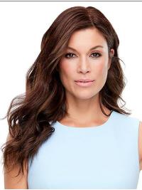 Echthaarperücke kastanienbraun Mono Oberteil Damen