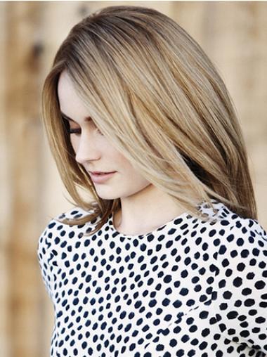 Echthaarperücke Glatt Perfekt Fallend für Frauen