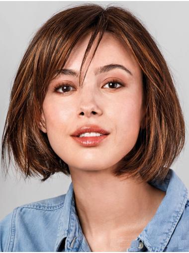 Glatte 10 Zoll Bob-Synthetikperücke Für Einen Modernen Stil