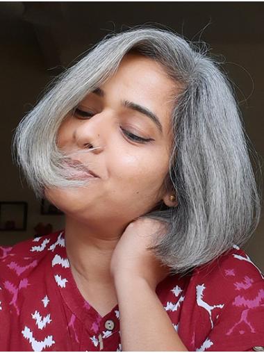 10 Zoll Glatte Bob-Synthetikperücke Für Einen Zeitlosen Stil