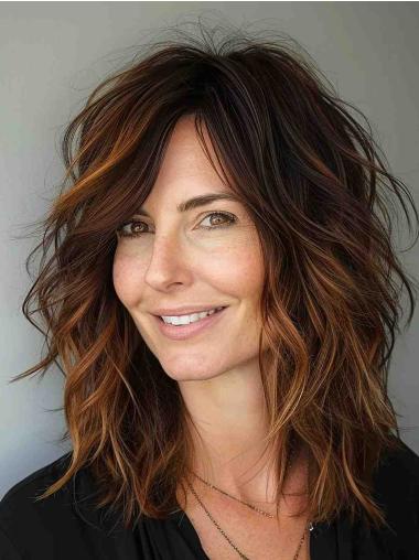 12 Zoll Stufige Gewellte Synthetik Lace Front Perücke