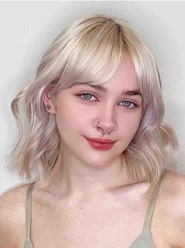 Blonde Lace Front Perücke aus Gewelltem Remy Echthaar