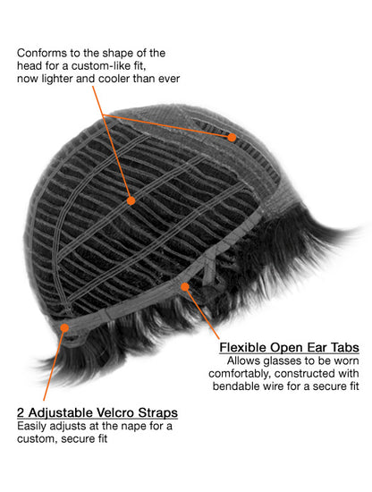 Gewellte Echthaar Boycut Perücke Kurz Capless Design für Damen