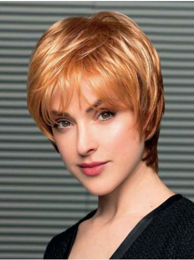 Gewellte Synthetik Boycut Perücke Kurz Trendigen Look