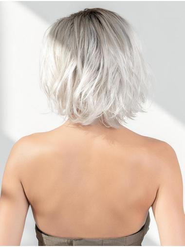 Kinnlange Gewellte Bob Synthetisch Perücke Natürlichen