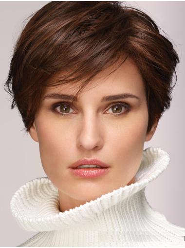 Kurze Gewellte Boycut Perücke Capless Design für Damen