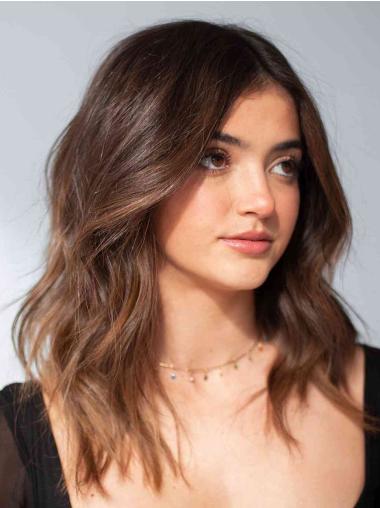 Ombre Gewellte Lace Front Perücke Lange Echthaar Perücke