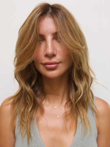 Blonde Lace Front Perücke 16" Gewelltes Remy Echthaar