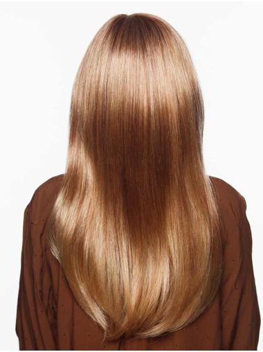 Gestufte Blonde Perücke Lange Synthetik mit Mono Top