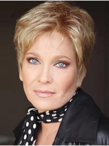 Glatte Boycut Perücke für Damen 6 Zoll Synthetikhaar