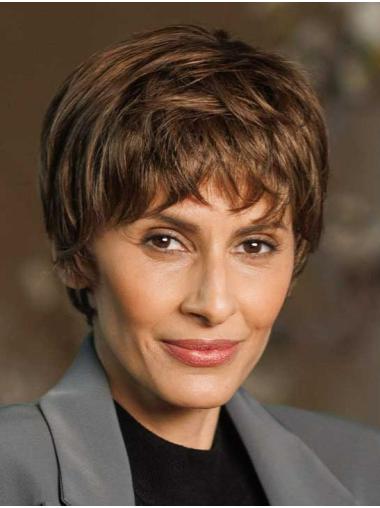 Boycut Perücke Glatter Synthetikstil für Damen Kurze Länge