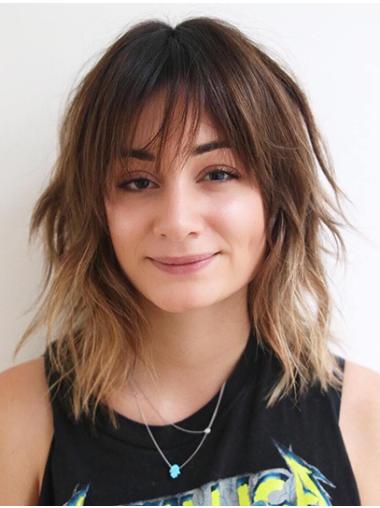 Synthetische Gewellte Perücke 14 Zoll Lange Damenperücken