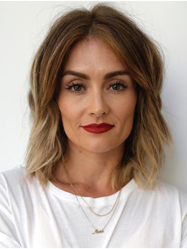 Gewellte Bob Perücke Synthetik Lace Natürlicher Look