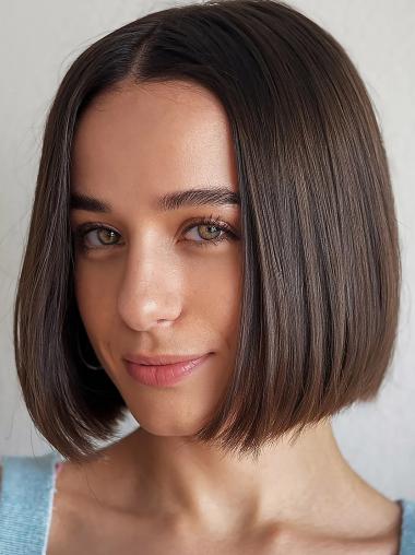 Blonde Bob Lace Front Perücken Glattes Remy Echthaar