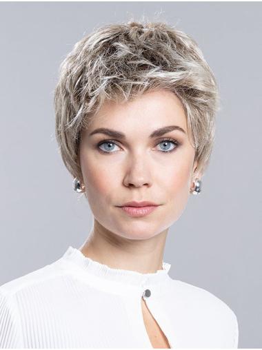Blonde Glatte Boycut Synthetikperücke Natürlichen Stil
