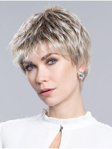 Blonde Glatte Boycut Synthetikperücke Natürlichen Stil