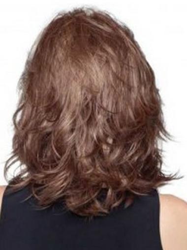 Unglaubliche 16 Zoll Auburn Perücke Remy Echthaar mit Pony