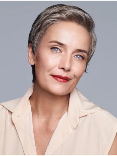 Damen Kurze Perücken 6 Zoll Lace Front Synthetikhaar