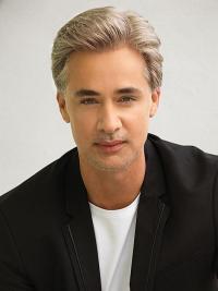 Gerade 4" Platinblonde Mono Top Perücke für Herren Sale