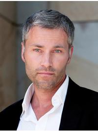 Herren Perücke Grau Glatt Lace Front Echthaar Kurzschnitt