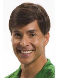 Braune Herren Perücke Günstig Echthaar Remy Glatt