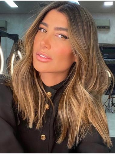 Gewellte Synthetische Lace Front Perücke Ohne Pony