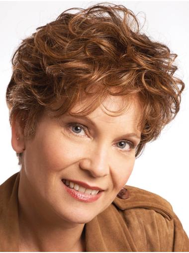 Lockige Synthetische Boycut Perücke Kurz und Stylisch