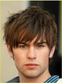 Schwarze Gewellte Herrenperücke aus Remy Echthaar