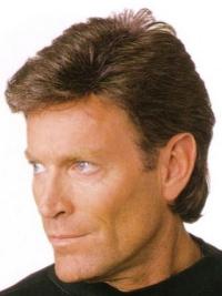 Kurze Glatte Braune Herrenperücke aus Synthetik