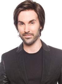 Kurze Braune Herrenperücke Remy Echthaar Glatt