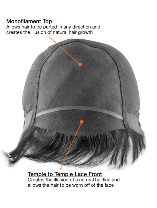 Braune Synthetische Perücke Glatt mit Lace Front