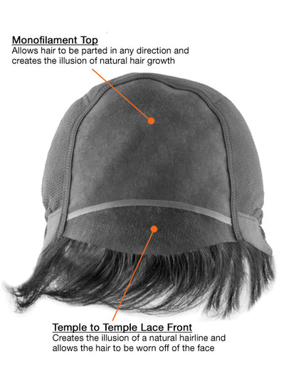 Braune Synthetische Perücke Glatt mit Lace Front