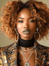 Kinnlange Lace Front Perücke für Afroamerikanische