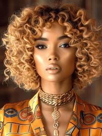 Schulterlange Damenperücke für Afrikanische Frauen