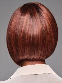 Glatte Bob Perücke in Kupfer Modisch Natürlicher Look