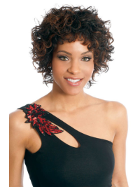 Kurze Lockige Boycut Perücke Remy Haar Ideal für Damen