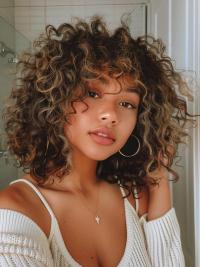 Synthetische Lockige Perücke Stil für Afro Frauen