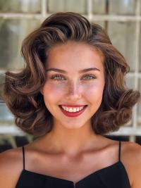 Gestufte Echthaar Perücke Ideal für Afroamerikanische Frauen