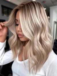 Afroamerikanische Afro Perücken Synthetische Lange Gewellte Ombre/2 Farb Haare