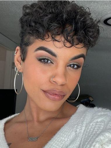 Afroamerikanische Synthetik Kurze Schwarze Perücken