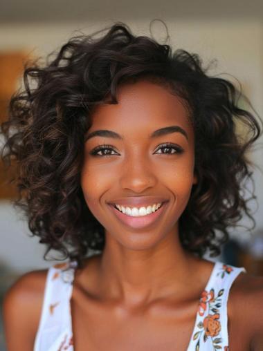 Layered Echthaar Perücke für Schwarze Frauen