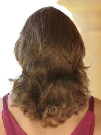 Wellige Echthaarperücke 16" Lang Stilvoll Natürlich