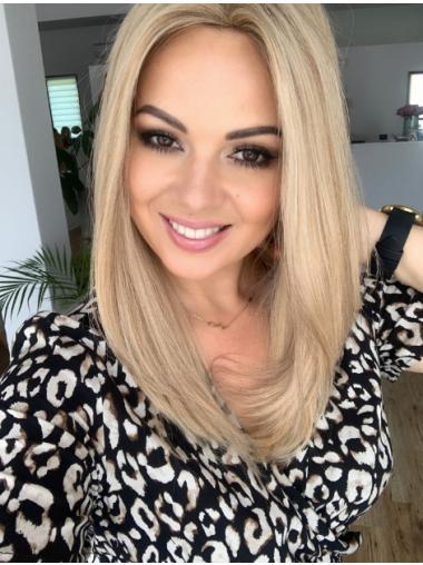 Lange 16" Echthaar Perücke Eleganter Natürlicher Stil